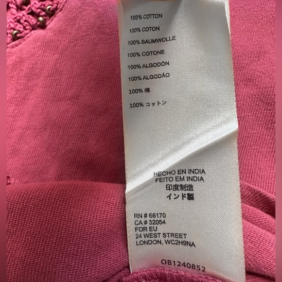 NWT We The Free FP Terra Cotta Front Lace Crochet Scoop Neck T-Shirt Size XS - Picture 13 of 14